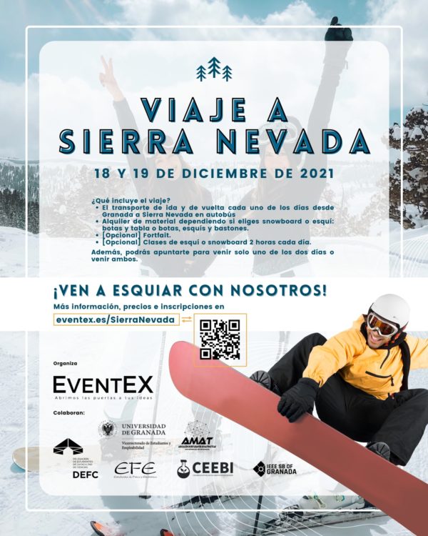 Esquí o snow en Sierra Nevada - Sábado 18 y/o Domingo 19 de diciembre de 2021 EventEX