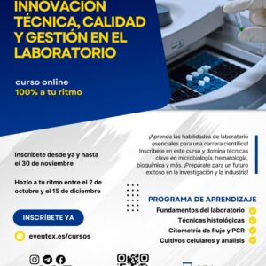 Curso de Innovación técnica, calidad y gestión en el laboratorio (octubre-diciembre 2023)